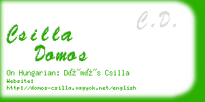 csilla domos business card